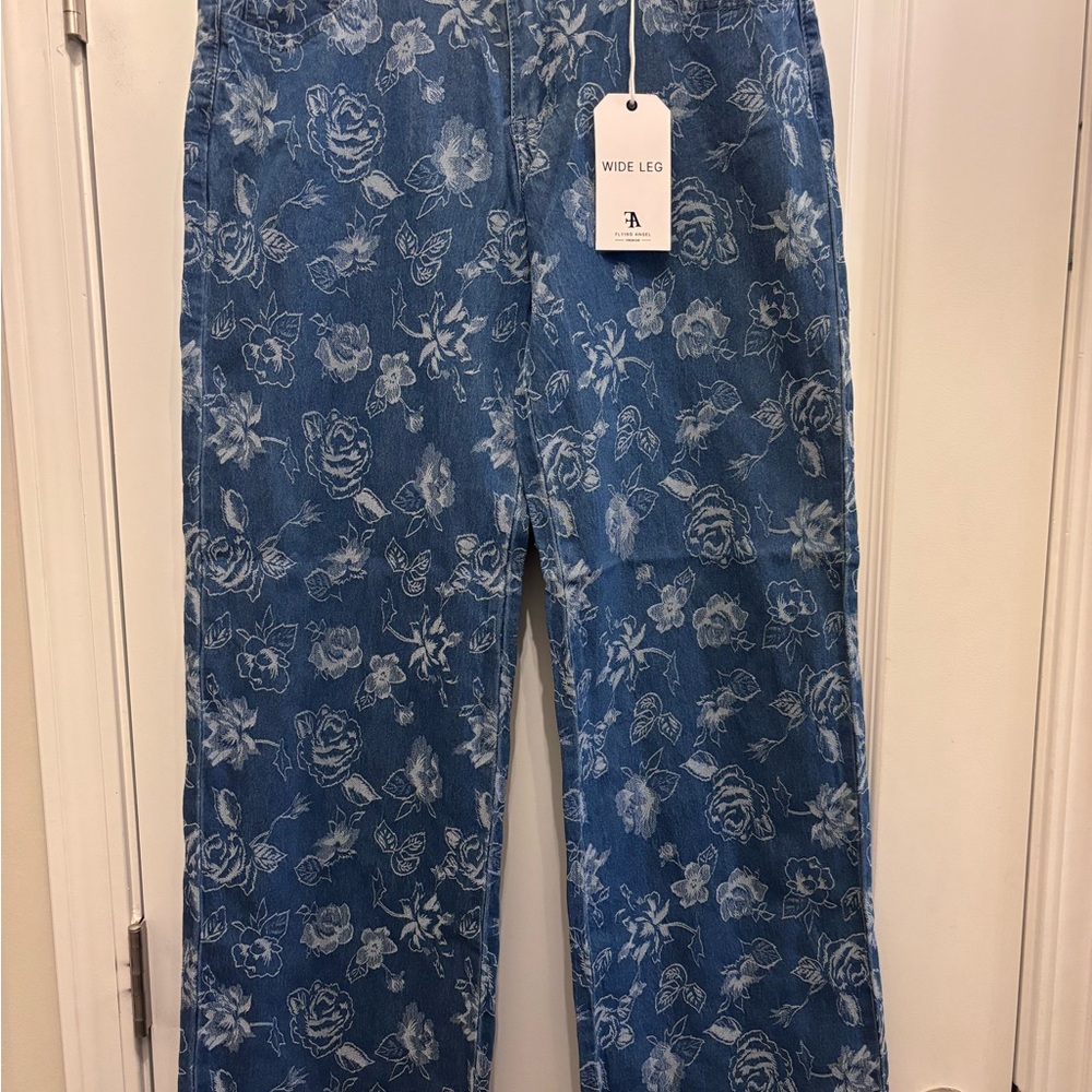 Floral Wide Leg Jeans